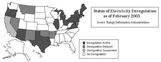 canada energy deregulation what states have deregulated electricity